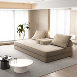 86.6"Multifunctional Convertible Sofa Bed with 2 Removable Backrests and 2 Pillows,Fuffy Chenille W3219P340668