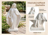 31.5" Virgin Mary Garden Statue, All-Weather MgO Religious Sculpture for Outdoor & Indoor Decor 96303444