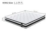 12 Inch KING Size Hybrid Mattress Individual Pocket Spring Oeko-Tex 100 Breathable Memory Foam W3017P301132