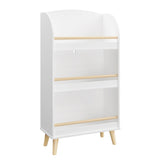 ZUN Kids Bookshelf, 3-Tier Bookcase, Book Organizer, toy Storage Cabinet Organizer, White 33748394