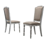 ZUN Iris Turned Leg Wood Dining Chair Set of 2 T2574P164566