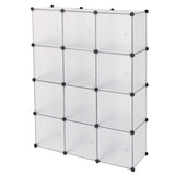 ZUN 12-Cube Storage Shelf Cube Shelving Bookcase Bookshelf Organizing Closet Toy Organizer Cabinet White 74988135