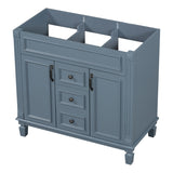 ZUN 36'' Bathroom Vanity without Top Sink, Royal Blue Cabinet only, Modern Bathroom Storage Cabinet with WF305078AAC