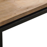 ZUN Black and Natural Wood Living Room Table Versatile Coffee Table 2-Tiered Wood Tabletop Table 47.6" L W2729P198992