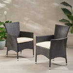 ZUN Clementine Outdoor Multibrown PE Wicker Dining Chairs 56447.00ABEI