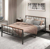 Metal Platform Bed frame with Headboard and Footboard,Sturdy Metal Frame,No Box Spring Needed W57868844