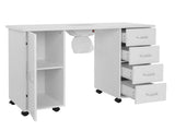 MDF Single Door 4 Drawers With Fan White Nail Table 65632572