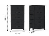 Tall Dresser for Bedroom with 5 Drawers, Vertical End Table and 61440372