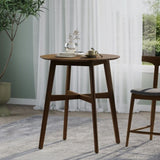 Wood Counter Height Round Dining Table, Brown, 35.4"D x 35.4"W x 36"H 58913.00WNT