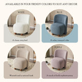 Modern Low Back Accent Chair, Upholstered Armless Living Room Chairs, Round Pine Wood Feet, for N817P224950P