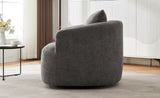 360&deg Swivel Chair, 38.2" Accent Chair Sofa, Upholstered Swivel Barrel Sofa Chair with a Throw Pillow N719P288552E