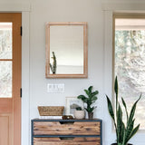 22x30 Inches Wood Framed Mirrors for Bathroom,Wooden Frame Wall Mirror Farmhouse Wall Mounted W2295P290649