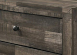 1pc Rustic Two Drawers Storage Nightstand Brown Gray Finish Wooden Bedroom Furniture B011P331889