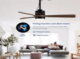 42" ABS Blades Outdoor Ceiling Fan with LED Light Remote Control,Quiet DC Motor 6 Speed W3775P459398
