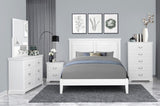 1pc Classic Traditional 2 Drawers Nightstand White Finish Bedroom Furniture Wooden Bedside Table B011P286897