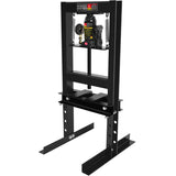 ZUN 6 Ton Hydraulic Shop Floor Press, with pressure gauge Steel H-Frame Shop Press with Steel Plates W1239P173464