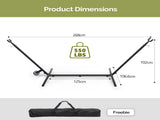 9ft Steel Hammock with Built-in Wheel, Portable Hammock for Outside, Heavy-Duty Hammock 35613179