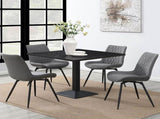 Grey Tufted Swivel Dining Chairs B062P145620