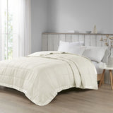 Oversized Down Alternative Blanket with Satin Trim B03598475