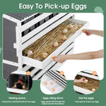 ZUN Nesting Boxes for Chickens, Wooden Chicken Nesting Box, 8 Compartments Egg Laying Boxes for Hens, W1850120022