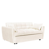 64.9"3-in-1 foldable large size sofa bed, modern velvet double sofa, sofa bed with adjustable back, W2564P228263