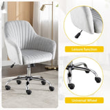 ZUN Accent chair Modern home office leisure chair with adjustable velvet height and adjustable casters W1521108569