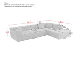 105.5" Modular L-Shaped Sectional Floor Couch, Deep Seat Tufted Comfy Sofa set with Chaise for 11447137