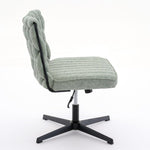 ZUN Armless Office Desk Chair No Wheels, GREEN 56827098