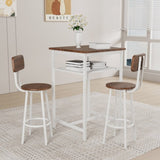 Bar table, equipped with 2 bar stools , with backrest and partition W578P303857