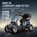 ZUN ELECTRIC MOBILITY SCOOTER WITH BIG SIZE ,HIGH POWER W1171P248348