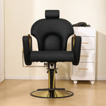 ZUN 360&deg; Swivel Reclining Salon Barber Chair with Heavy Duty Hydraulic Pump for Hair Stylists Home W676P187967