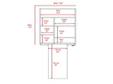 Light Grey Rectangle Foldable Desk B06280122
