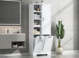 Bathroom Storage Cabinet with Doors and Drawers, Tilt-Out Laundry Hamper, Multiple Storage Space, 81413767