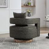 29.1"W Swivel Accent Open Back Barrel Chair Modern Comfy Sofa Chair With Weathered Base For Nursery W1298P241832