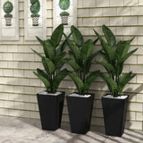 ZUN 3 PCS Indoor Planters with Drainage Hole Black 92558230