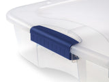 (2 pack)66 Quart Latching Underbed Wheeled Storage Bin, Clear Plastic Storage Container with Latch 10228695