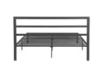 ZUN Queen Size Metal Bed Frame with Headboard Charcoal Grey W31181462