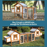 ZUN Weatherproof Outdoor Chicken Coop with Nesting Box, Outdoor Hen House with Removable Bottom for Easy W142763858