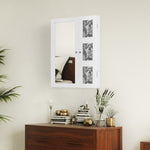 ZUN Non Full Mirror Wooden Wall Mounted Mirror Cabinet With Photo Frame, Multi-Layer And Jewelry 62762262