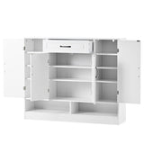 ZUN ON-TREND Sleek and Modern Shoe Cabinet Adjustable Shelves, Minimalist Shoe Storage Organizer WF304415AAK