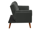 New Design Linen Sofa Furniture Adjustable Backrest Easily Assembled Recliners-DARK GRAY 22240447