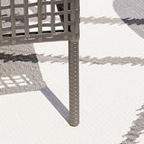 4 Pieces Outdoor Patio Furniture Set,PE Rattan Wicker Garden Conversation Chairs with Tempered Glass W2071P296910
