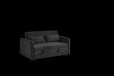 55" Modern Convertible Sofa Bed with 2 Detachable Arm Pockets, Velvet Loveseat Sofa with Pull Out W119363989