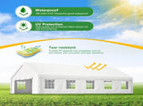20x32 FT Party Tent with 3 Storage Bags & Removable Sidewalls, Outdoor Canopy Gazebo for Carport 08975333