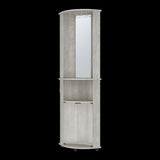 Oregon Corner Bar Cabinet, 3-Tier Shelf with Glass Rack B128P176138