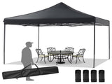 10x10 FT Pop Up Canopy Tent with Slant Legs and Carrying Bag, Easy Setup Outdoor Shelter for Patio, 17179199