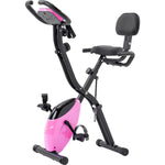 ZUN Folding Exercise Bike, Fitness Upright and Recumbent X-Bike with 16-Level Adjustable Resistance, Arm 37870100