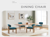 Wooden Dining Chairs Set of 2, Modern Fabric Upholstered Dining Room Chair Kitchen Chairs, Farmhouse W3244P316082
