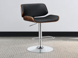 Black and Chrome Adjustable Bar Stool B062P153495