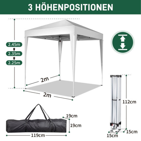 6.5x6.5ft Pop Up Canopy Tent, Outdoor Tent Canopy Foldable Portable Canopies for Camping, Patio, 94550157